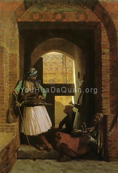 Arnauts of Cairo at the Gate of Bab-el-Nasr - 让·莱昂·杰罗姆